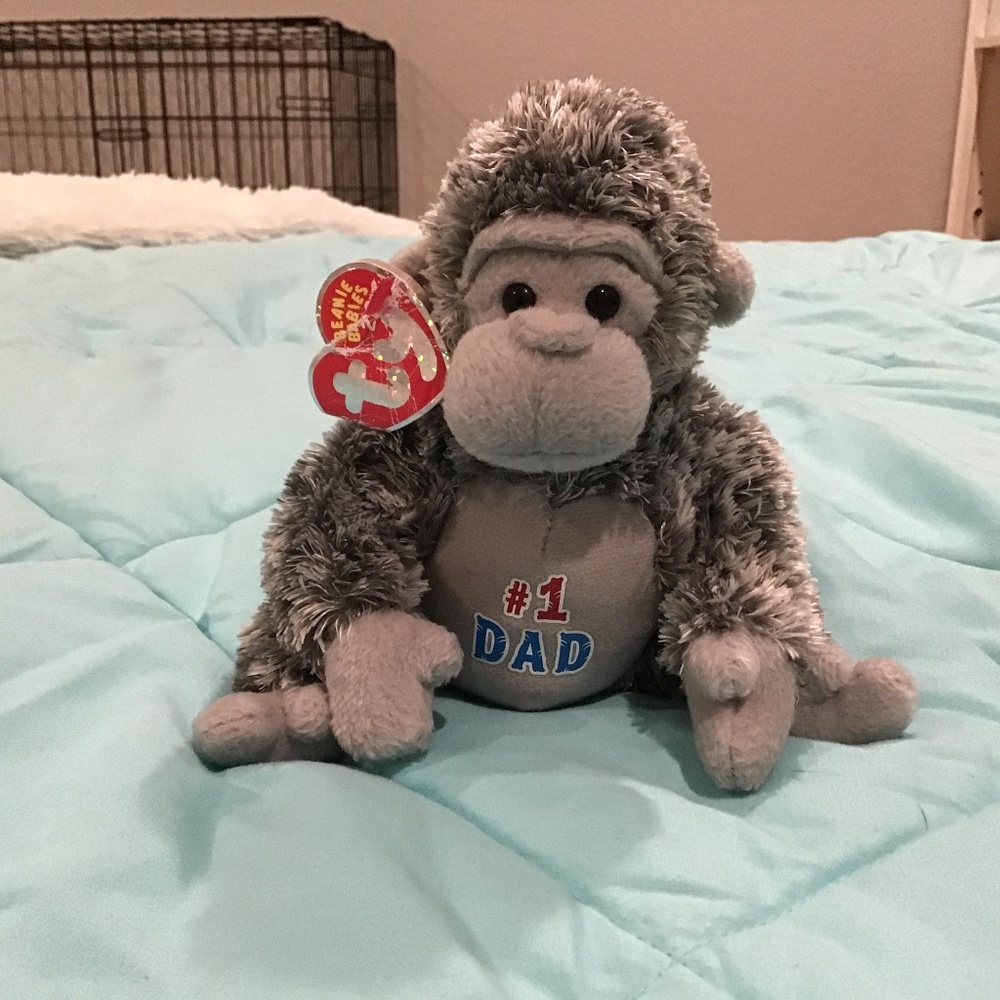 Rare #1 dad gorilla beanie baby